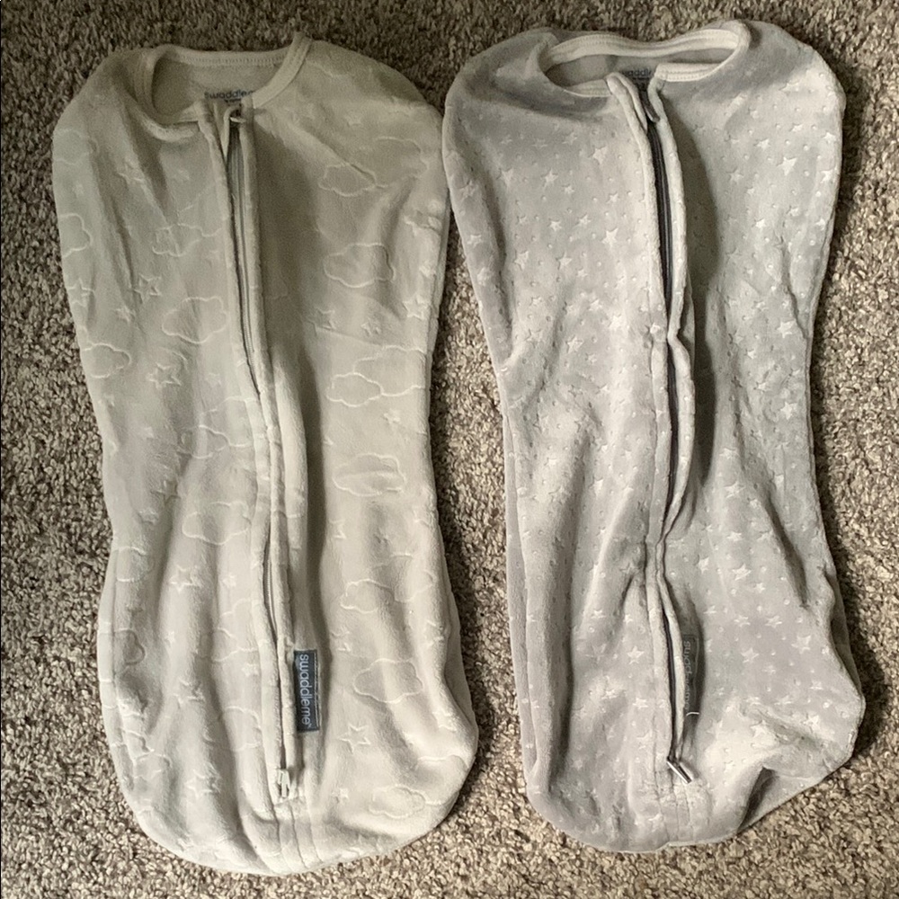 SwaddleMe Kids Pajamas Sleep Sacks - Cream and Gray